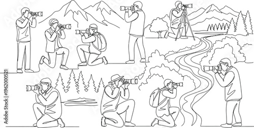 people in various yoga poses outdoors