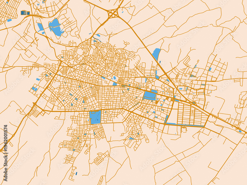 Fototapeta premium Corlu, Türkiye – city map