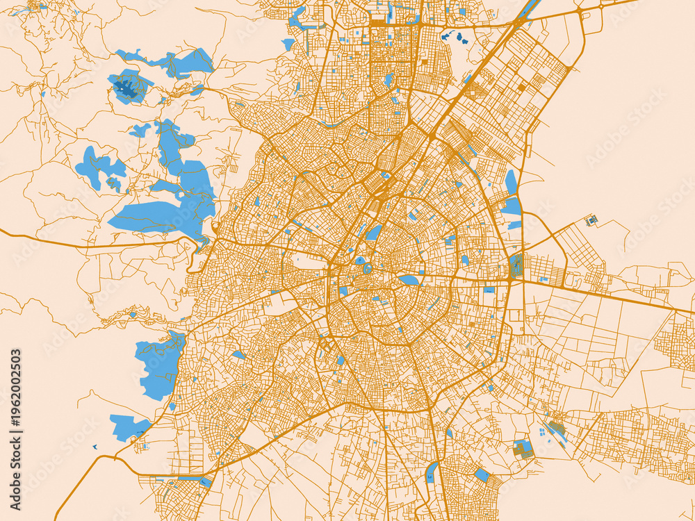 Fototapeta premium Urban map background of Konya, Türkiye