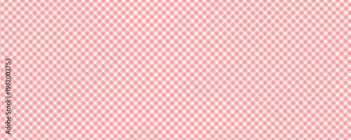 Geometric red plaid print in pastel tones, vector background	