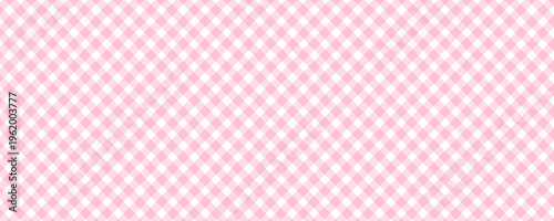 Geometric pink plaid print in pastel tones, vector background