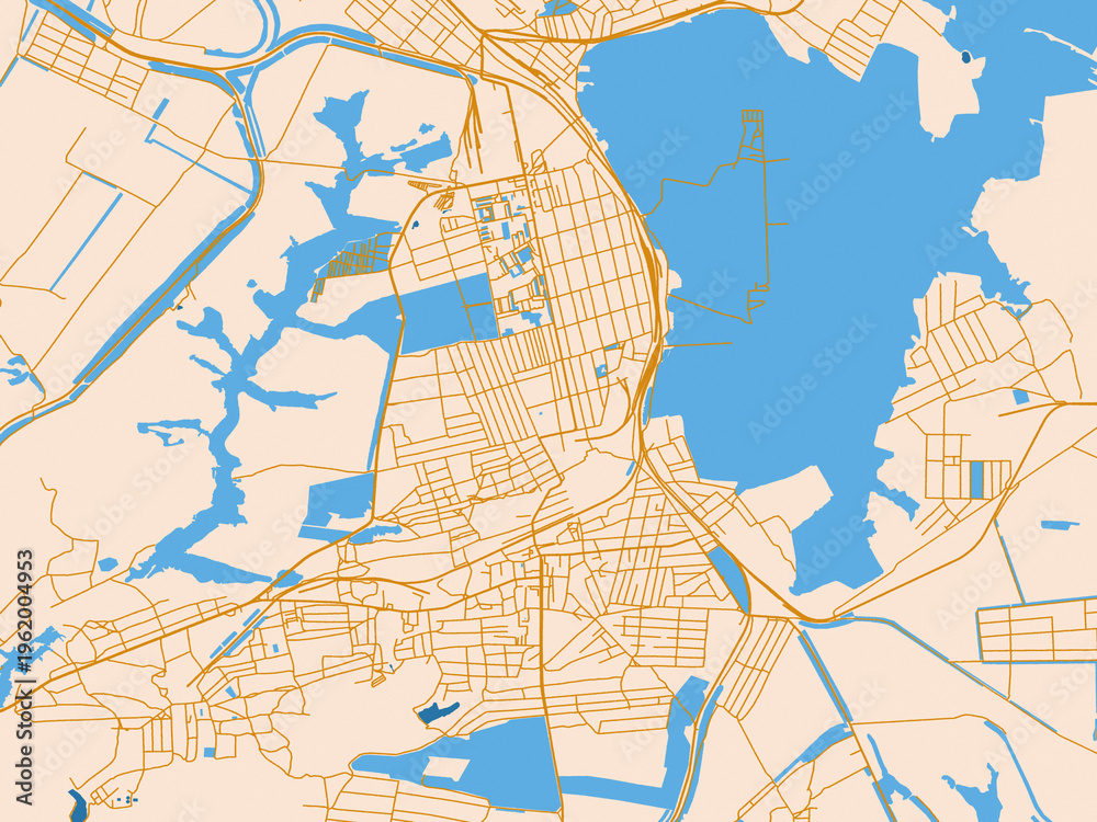 Fototapeta premium City map background — Snizhne, Ukraine