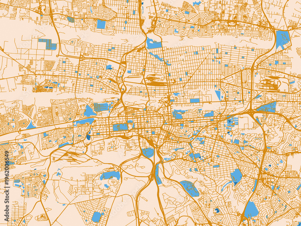 Obraz premium Pretoria – city map, South Africa