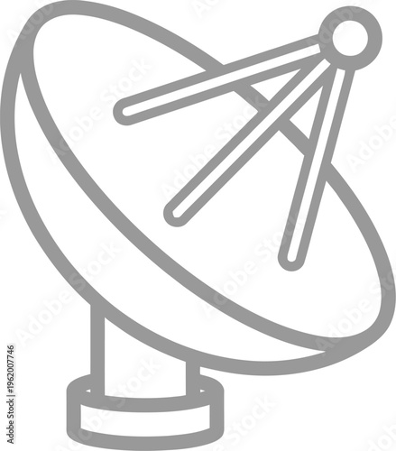 Vector graphic illustration of a satellite dish antenna design