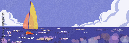 Summer themed banner collection with beach, transport and nature scenes.