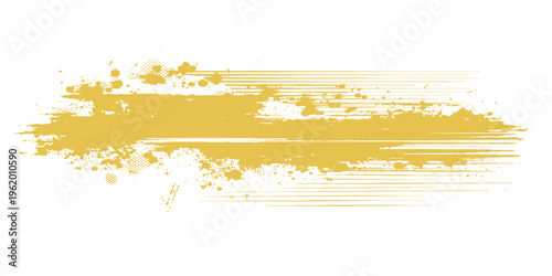 Abstract gold stroke conveys a sense of dynamism. This artwork would be perfect for design projects needing a touch of elegance or artistic flair.