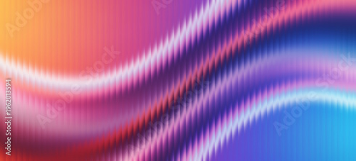 orange pink purple blue cyan gradient wave with ribbed stripes abstract vibrant neon background modern futuristic texture for banner poster header digital design