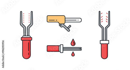 Brazing Line art vector set abstract modern pattern illustration