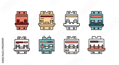 Circuit Breaker Line art abstract modern creative illustration