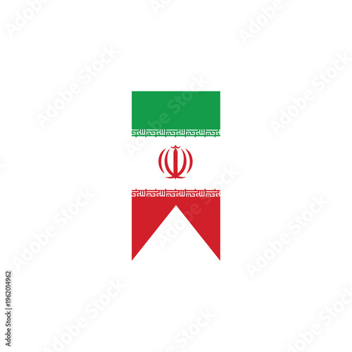 Iran flag vector design illustration