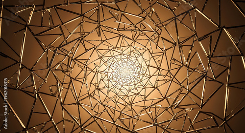 Intricate Geometric Patterned Dome Structure.