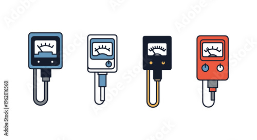 Conductivity Meter Line art creative abstract color design