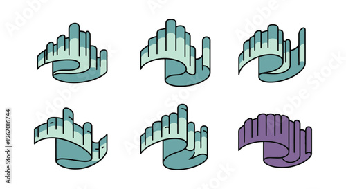 Aurora Light Flow Line art creative abstract illustration