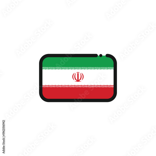 Iran flag vector design illustration
