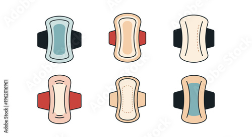 Absorbent Pad Line art vector creative abstract colorful