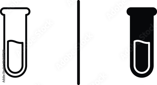 A simple illustration of two test tubes side by side