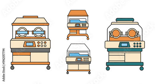 Baby Incubator Line art vector clean abstract design