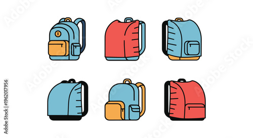 Backpack rain cover Line art simple abstract decorative vector