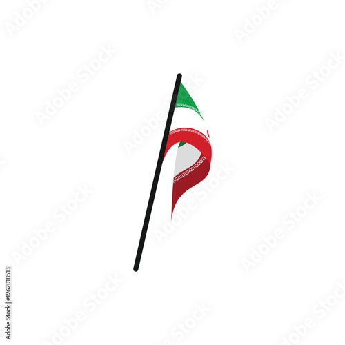 Iran flag vector design illustration