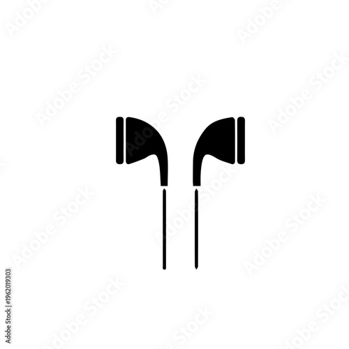 Wireless Earbuds Vector Illustration – Bluetooth Earphones Modern Flat Icon with Charging Case