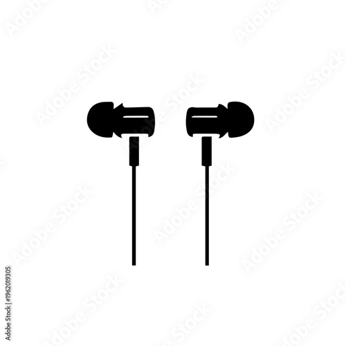 Wireless Earbuds Vector Icon – Bluetooth Earphones Flat Illustration with Charging Case