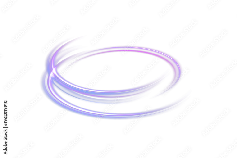 Naklejka premium Vector illustration of a circle with swirl motion on a transparent PNG background. Colorful design with swirl motion and a modern tech style.