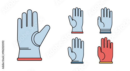 Cryogenic Gloves Line art modern minimal shapes vector