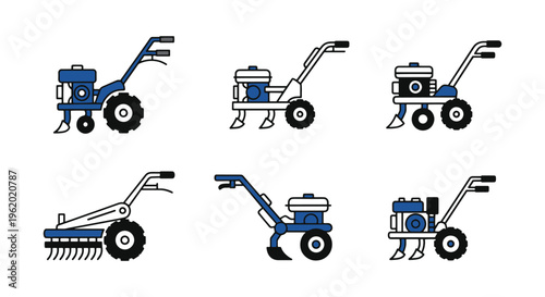 Cultivator Line art vector minimal modern abstract illustration