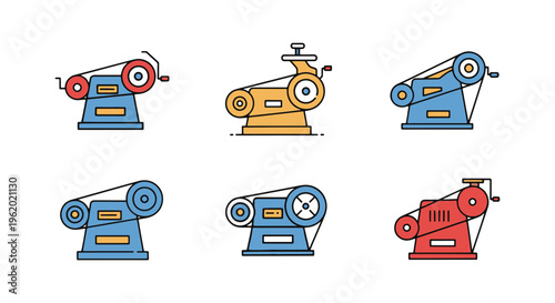 Belt Grinder Line art vector abstract clean pattern illustration