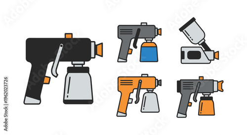 Airless Sprayer Line art abstract clean illustration vector