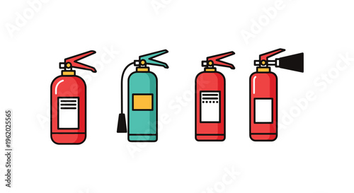 Fire Extinguisher Line art minimal abstract shape illustration