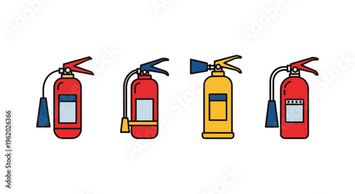 Fire Extinguisher Line art modern abstract creative vector