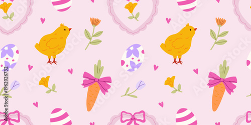 Konstfotografi Easter whimsy seamless pattern