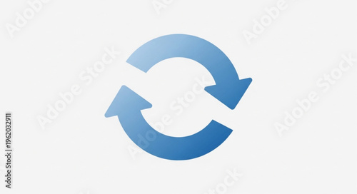 Blue Circular Arrows Symbolizing Refresh or Update Process.