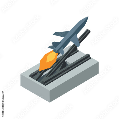 vector isometric of an unmanned aircraft being launched 9