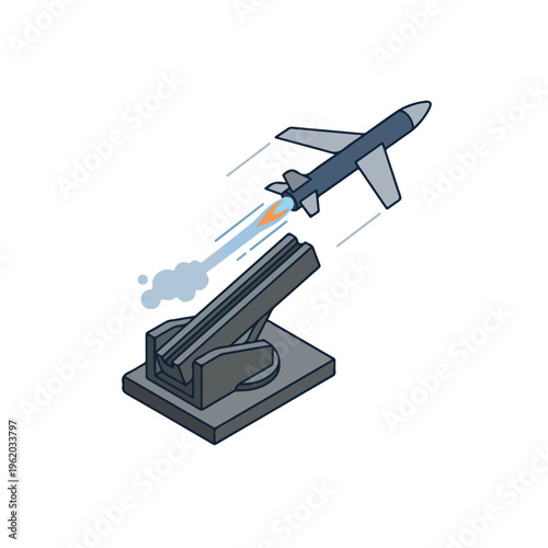 vector isometric of an unmanned aircraft being launched 8