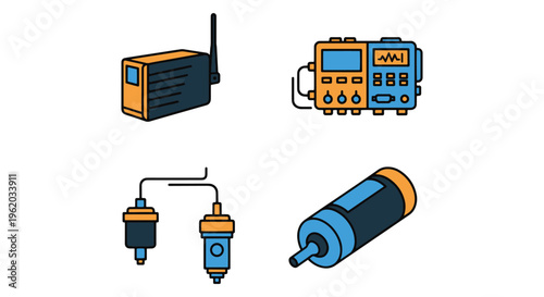 Data Logger Line art vector modern abstract clean illustration