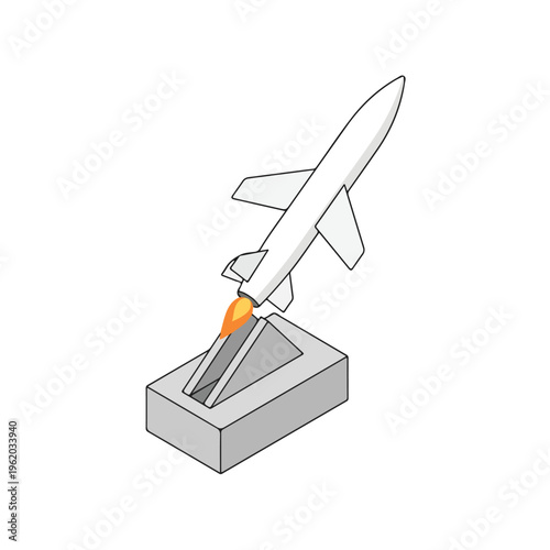 vector isometric of an unmanned aircraft being launched 05
