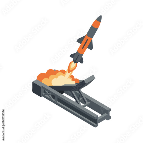 vector isometric of an unmanned aircraft being launched 1