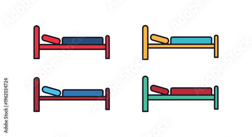 Delivery Bed Line art vector creative modern abstract