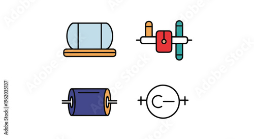 Capacitance Line art vector abstract simple minimal illustration