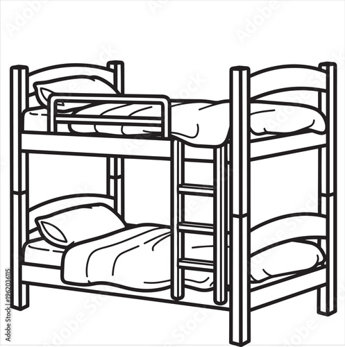 Bunk Bed, Double Deck Bed, Stacked Bed Frame, Sleeping Bunks