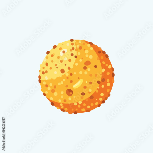 Delicious Boondi Laddu Indian Sweet Dessert Illustration.