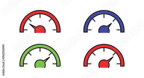 Analog Gauge Line art vector creative abstract clean