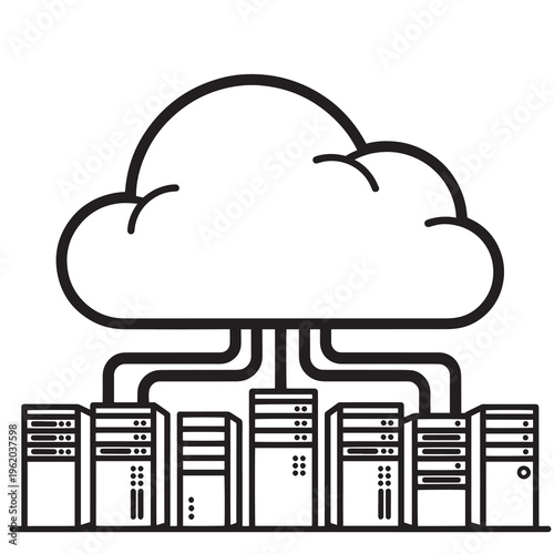 Cloud computing, server farm, data storage, network infrastructure