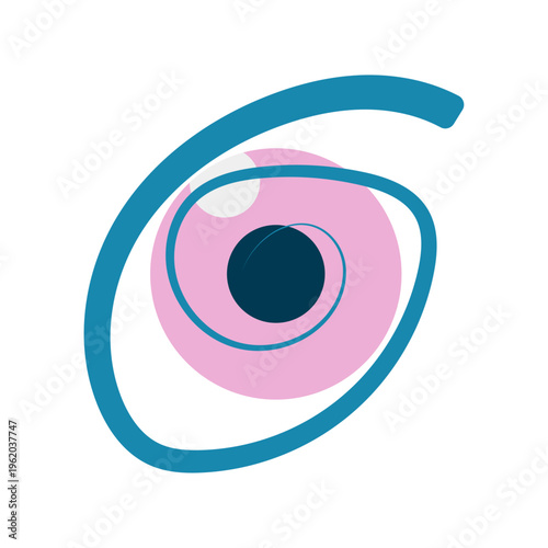 The abstract eye seems to hypnotize, the laconic design of the spiral