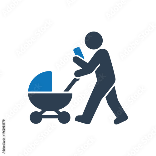 Neglectful Parenting Stroller Icon