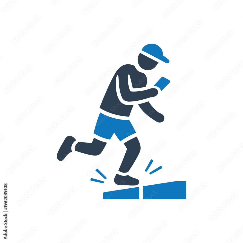 Fototapeta premium Mobile Motion Hazard Icon