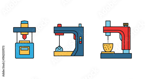 Hardness Tester Line art creative abstract color design vector