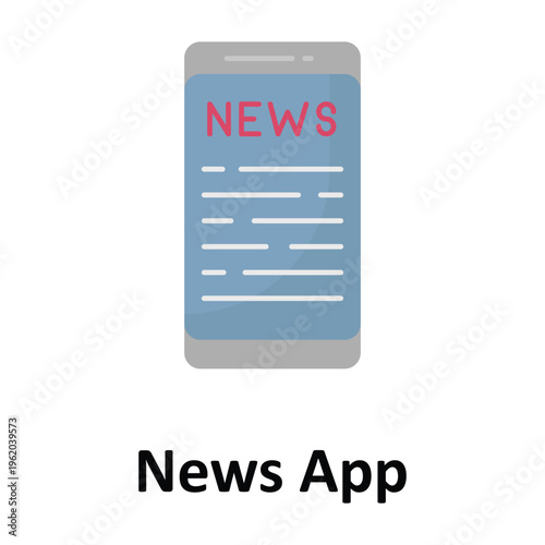 News App Vector icon which can easily modify or edit